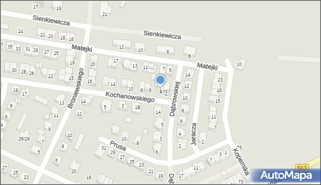 Żuromin, Kochanowskiego Jana, 4, mapa Żuromin