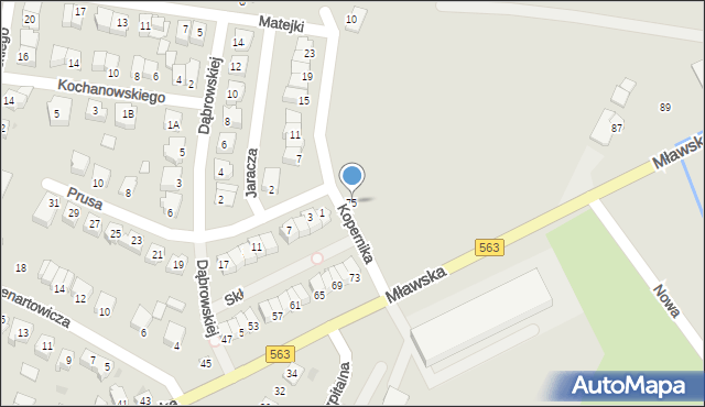 Żuromin, Kopernika Mikołaja, 75, mapa Żuromin