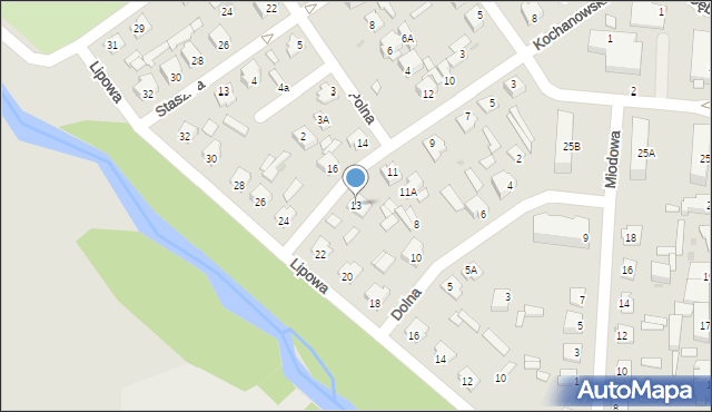 Zwierzyniec, Kochanowskiego Jana, 13, mapa Zwierzyniec