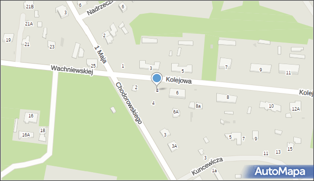 Zwierzyniec, Kolejowa, 4, mapa Zwierzyniec