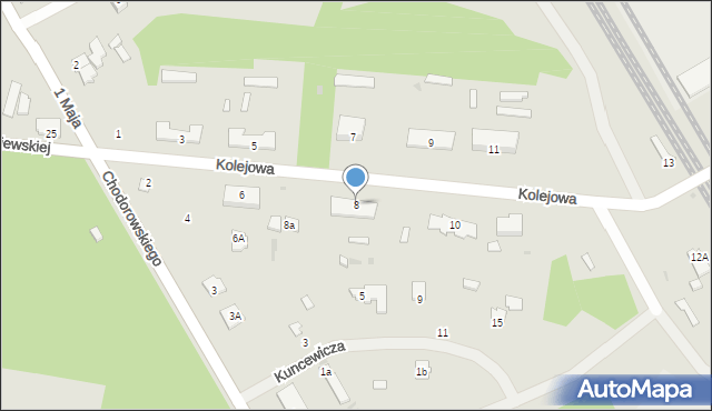 Zwierzyniec, Kolejowa, 8, mapa Zwierzyniec