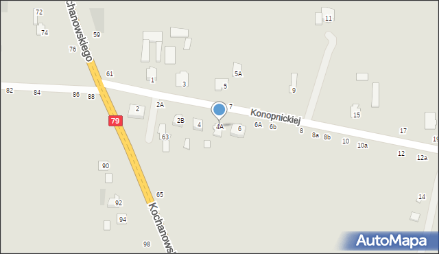 Zwoleń, Konopnickiej Marii, 4A, mapa Zwoleń