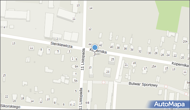 Zwoleń, Kopernika Mikołaja, 27, mapa Zwoleń