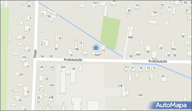 Zwoleń, Kościuszki Tadeusza, gen., 70A, mapa Zwoleń