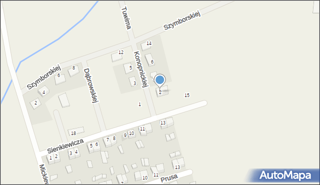 Żydowo, Konopnickiej Marii, 2, mapa Żydowo