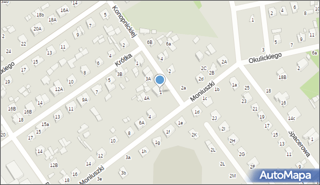 Żyrardów, Konopnickiej Marii, 1, mapa Żyrardów