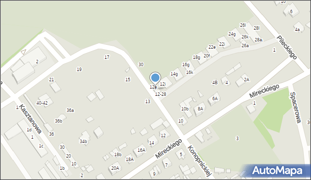 Żyrardów, Konopnickiej Marii, 12c, mapa Żyrardów