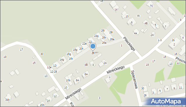 Żyrardów, Konopnickiej Marii, 26, mapa Żyrardów