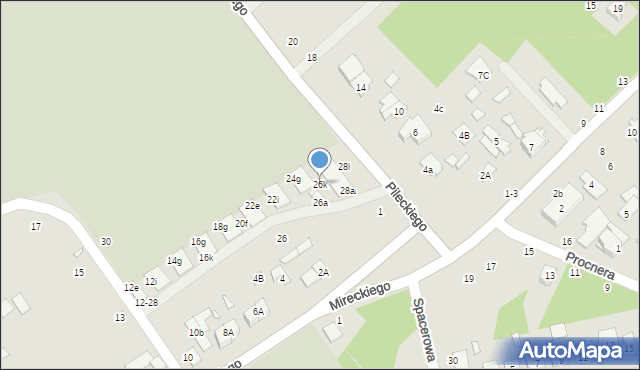 Żyrardów, Konopnickiej Marii, 26k, mapa Żyrardów