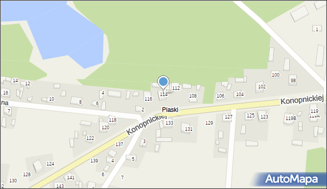Żytno, Konopnickiej Marii, 114, mapa Żytno