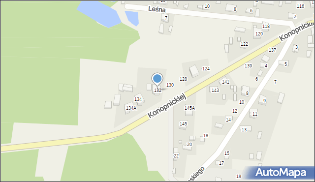 Żytno, Konopnickiej Marii, 132, mapa Żytno