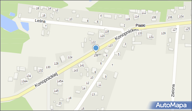 Żytno, Konopnickiej Marii, 139, mapa Żytno