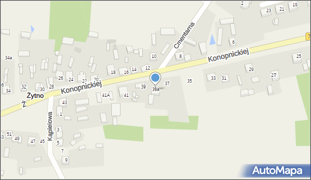 Żytno, Konopnickiej Marii, 39a, mapa Żytno