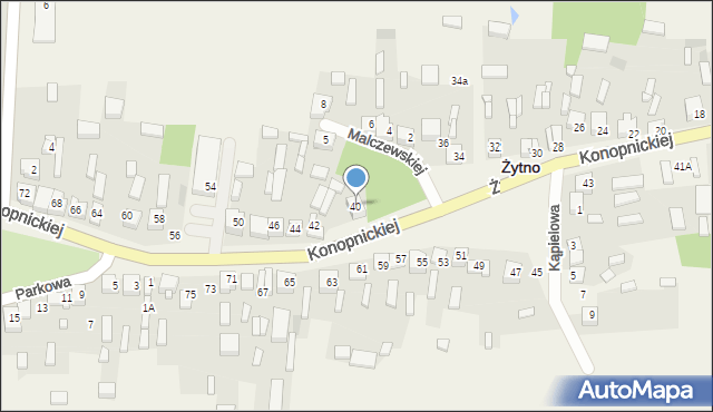 Żytno, Konopnickiej Marii, 40, mapa Żytno