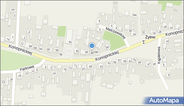 Żytno, Konopnickiej Marii, 44, mapa Żytno