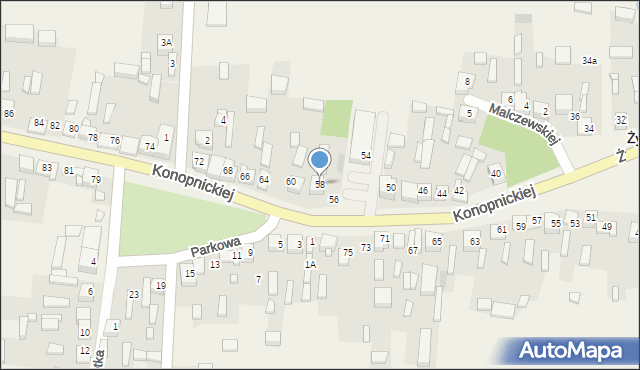 Żytno, Konopnickiej Marii, 58, mapa Żytno