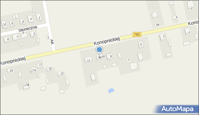 Żytno, Konopnickiej Marii, 9a, mapa Żytno