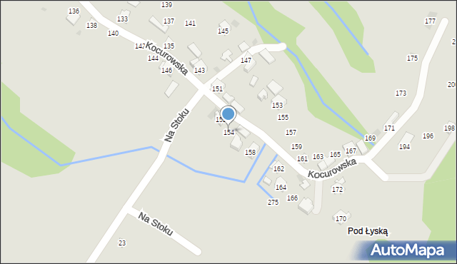 Żywiec, Kocurowska, 154, mapa Żywiec