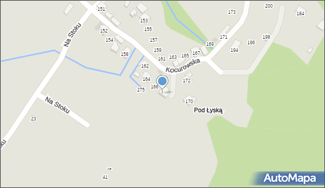 Żywiec, Kocurowska, 168, mapa Żywiec