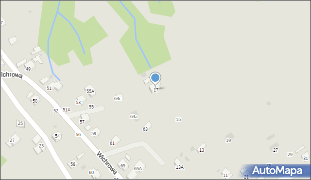 Żywiec, Kocurowska, 17, mapa Żywiec