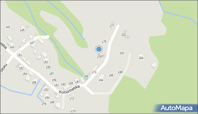 Żywiec, Kocurowska, 173, mapa Żywiec