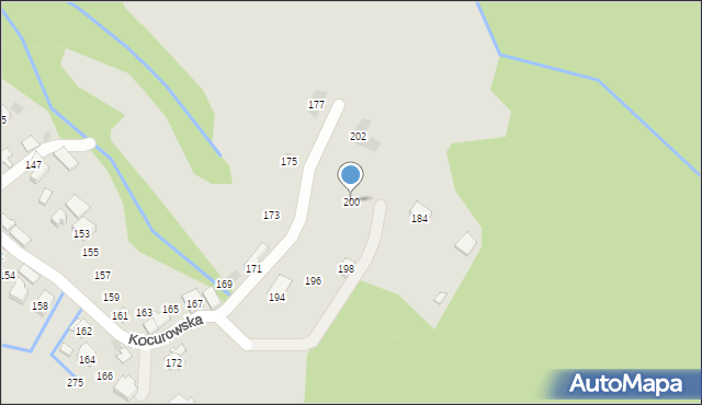 Żywiec, Kocurowska, 200, mapa Żywiec