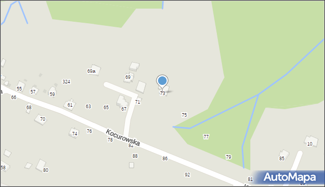 Żywiec, Kocurowska, 73, mapa Żywiec