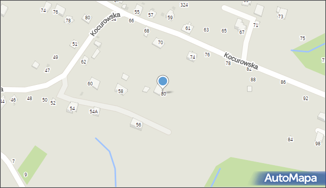 Żywiec, Kocurowska, 80, mapa Żywiec