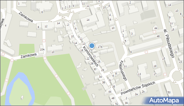 Żywiec, Komorowskich, 19, mapa Żywiec