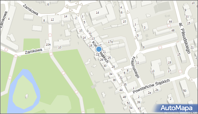 Żywiec, Komorowskich, 24, mapa Żywiec