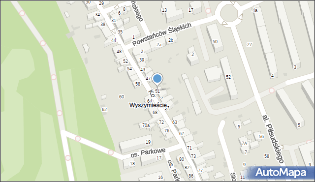 Żywiec, Komorowskich, 51, mapa Żywiec