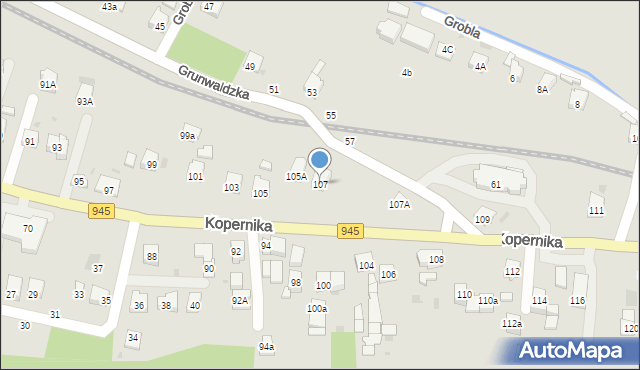 Żywiec, Kopernika Mikołaja, 107, mapa Żywiec