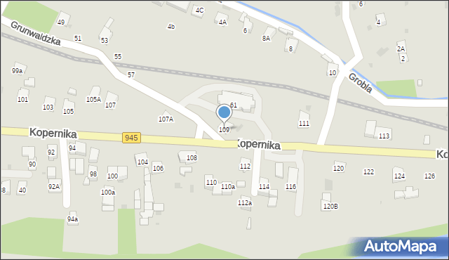 Żywiec, Kopernika Mikołaja, 109, mapa Żywiec