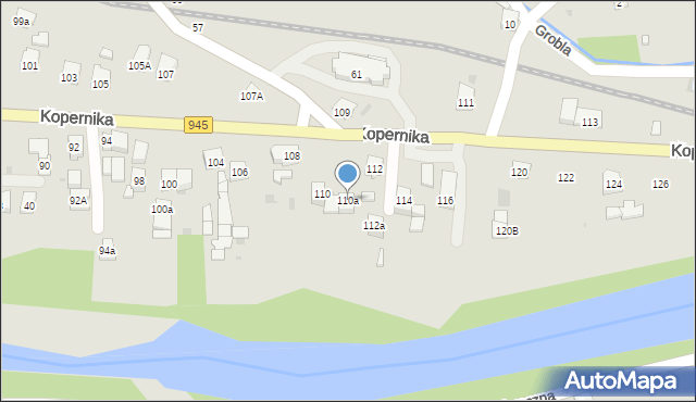 Żywiec, Kopernika Mikołaja, 110a, mapa Żywiec