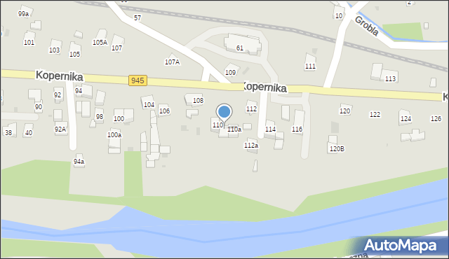 Żywiec, Kopernika Mikołaja, 110b, mapa Żywiec