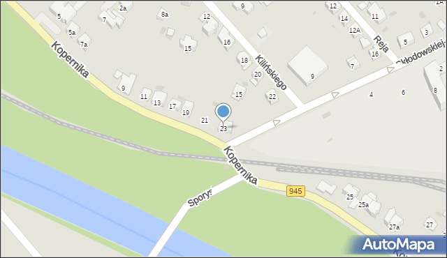 Żywiec, Kopernika Mikołaja, 23, mapa Żywiec