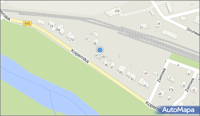 Żywiec, Kopernika Mikołaja, 33, mapa Żywiec