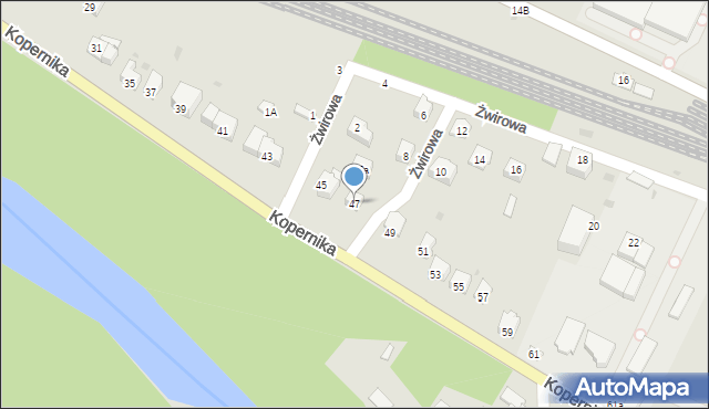 Żywiec, Kopernika Mikołaja, 47, mapa Żywiec