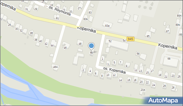 Żywiec, Kopernika Mikołaja, 50, mapa Żywiec