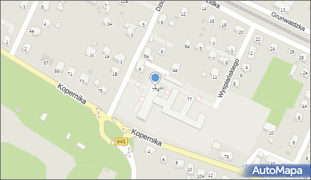 Żywiec, Kopernika Mikołaja, 77a, mapa Żywiec