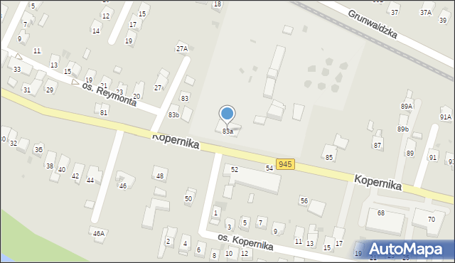 Żywiec, Kopernika Mikołaja, 83a, mapa Żywiec