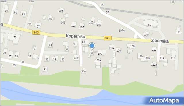 Żywiec, Kopernika Mikołaja, 98, mapa Żywiec