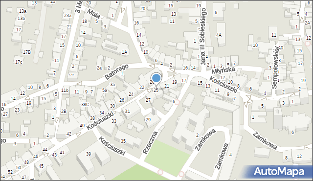 Żywiec, Kościuszki Tadeusza, gen., 25, mapa Żywiec