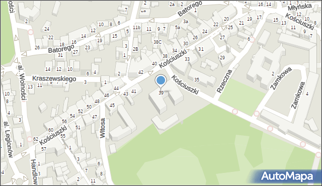 Żywiec, Kościuszki Tadeusza, gen., 39, mapa Żywiec