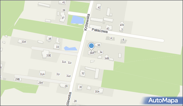 Aleksandrów, Królewska, 34A, mapa Aleksandrów