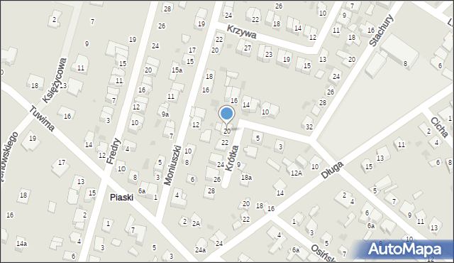 Aleksandrów Kujawski, Krótka, 20, mapa Aleksandrów Kujawski