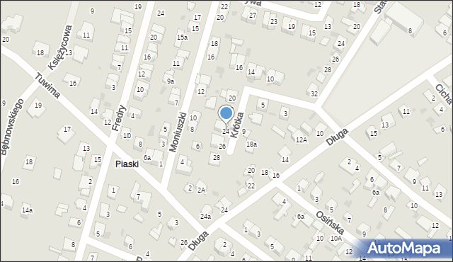 Aleksandrów Kujawski, Krótka, 24, mapa Aleksandrów Kujawski