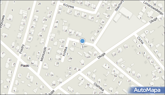 Aleksandrów Kujawski, Krótka, 3, mapa Aleksandrów Kujawski