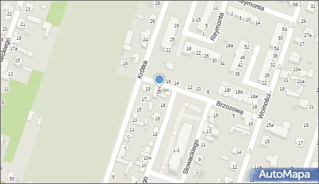 Aleksandrów Łódzki, Kraszewskiego Józefa Ignacego, 20, mapa Aleksandrów Łódzki