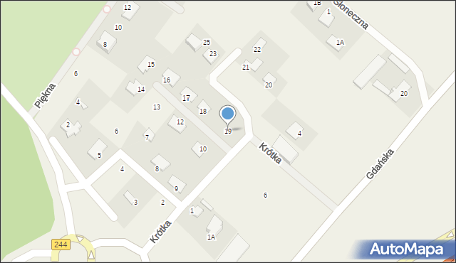 Aleksandrowo, Krótka, 19, mapa Aleksandrowo